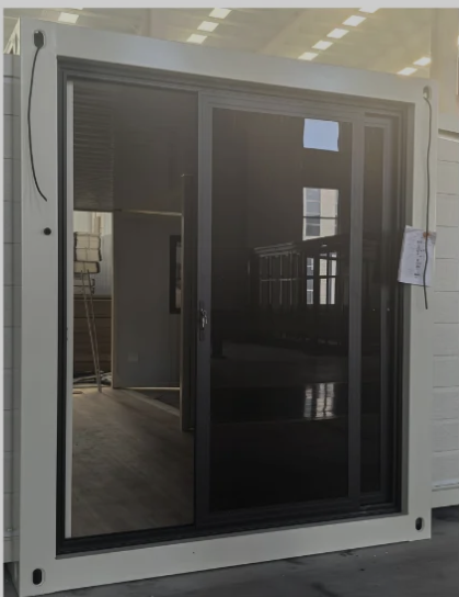 black-framed aluminum sliding glass door unit_1