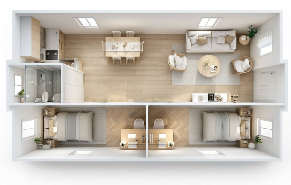 40ft_Two bedrooms One bathroom