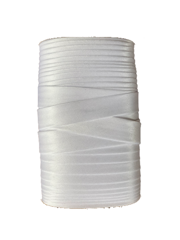 Biaisband Wit - Satijn 15mm - rol van 20 meter