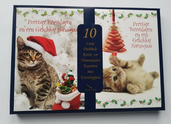 Set  met 10 kerst- en nieuwjaarskaarten - inclusief enveloppen