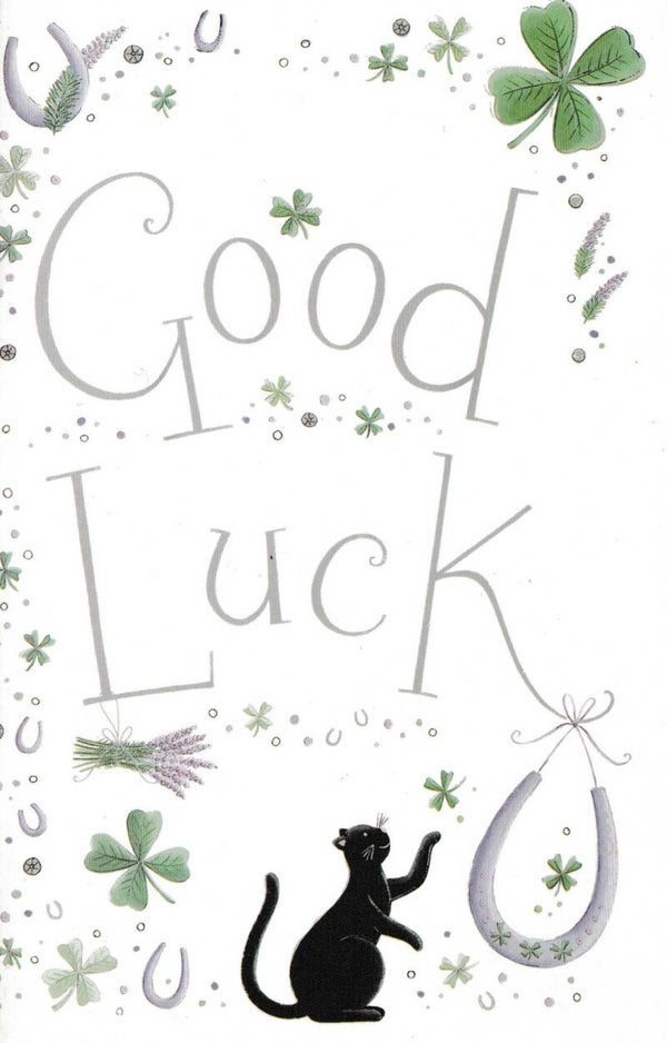 Wenskaart + Envelop - Good Luck
