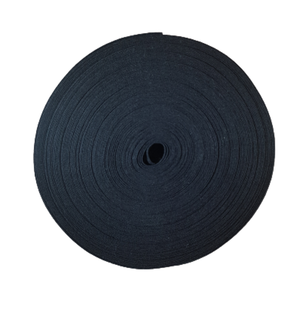 Biaisband Zwart - Katoen 20mm - rol van 20 meter