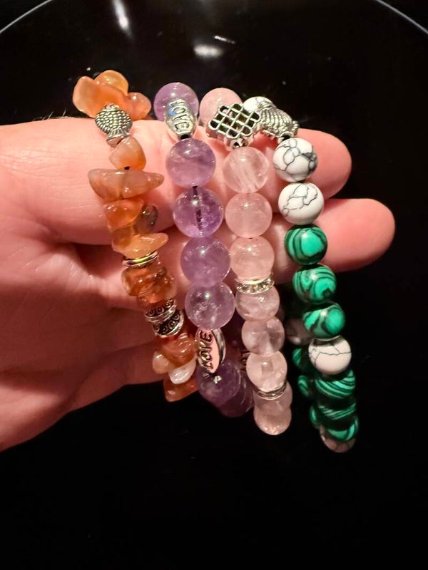 Colorful Agate Stone Stretch Bracelets