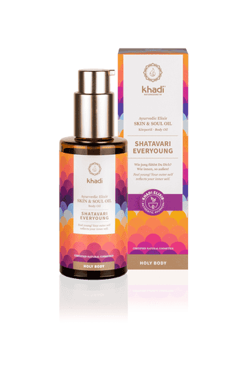 Khadi Ayurvedic Elixer Skin & Soul Body Oil Shatavari Everyoung 100ml