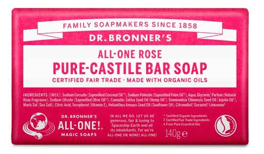 Dr Bronners Barsoap rose 140g