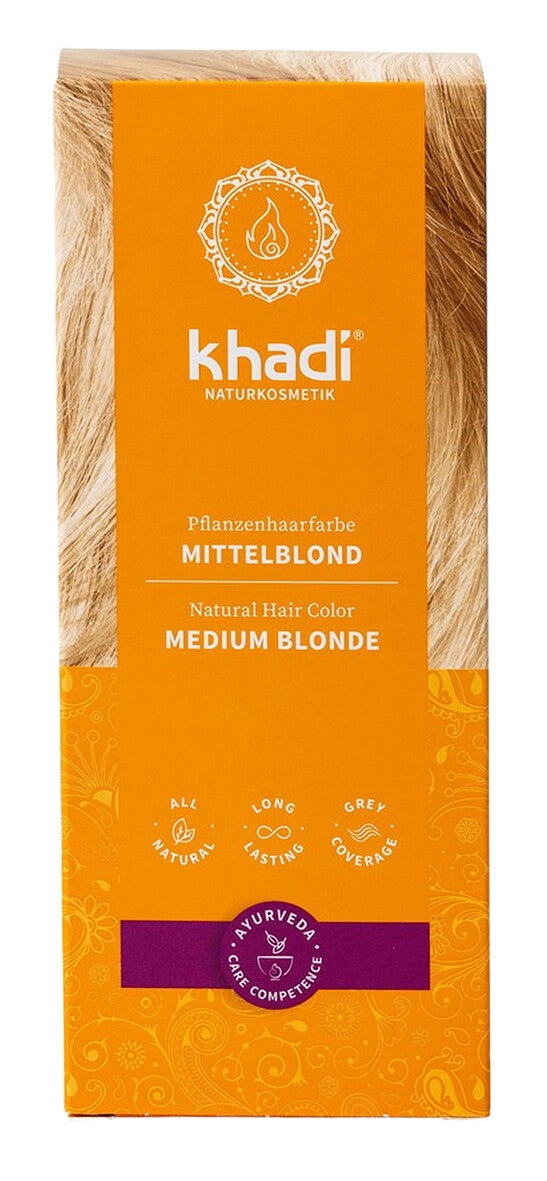 Khadi medium blond natuurlijke haarkleuring 100g