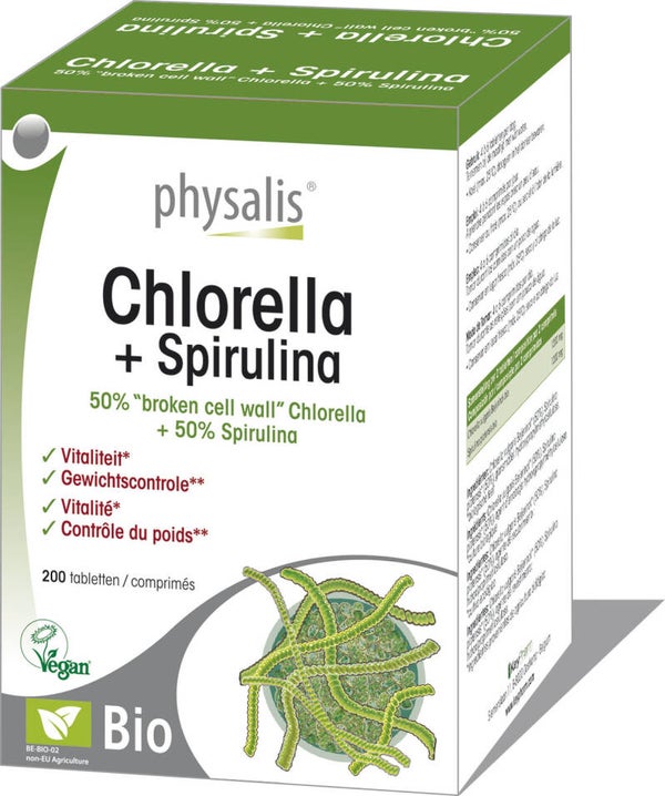 Physalis chlorella & spirulina 200tb