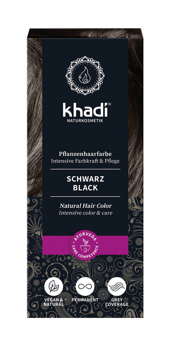 Khadi black natuurlijke haarkleuring 100g