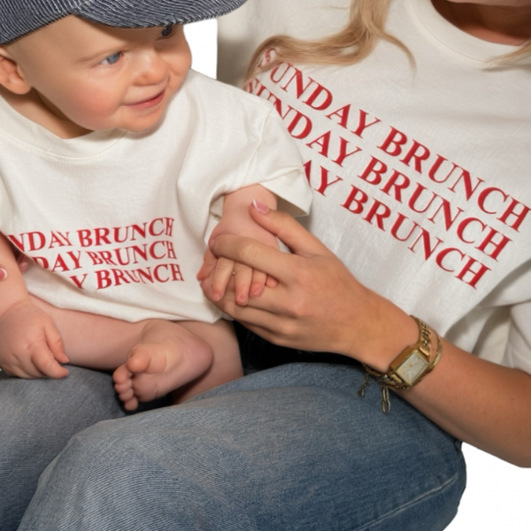 MOMMY brunch time tee W / B