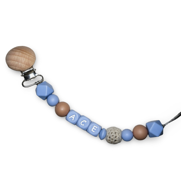 Speenkoord met naam || Blue&Brown