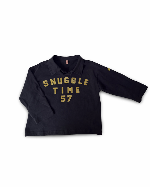 Snuggle long tee B/Y