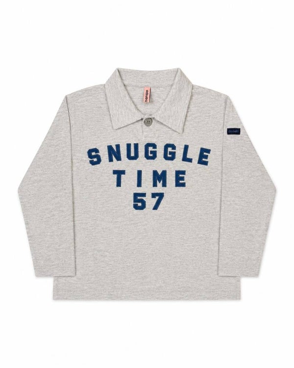 Snuggle long tee G/B