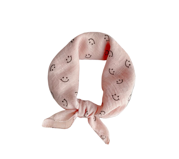 Smiley sjaaltje roze