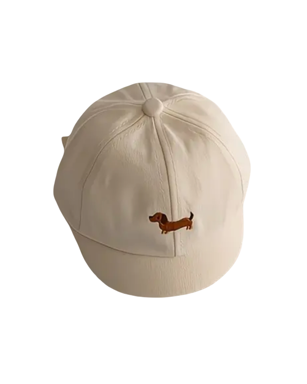 Teckel beige cap white