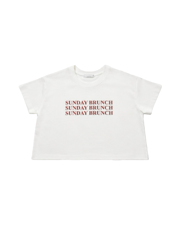 Brunch time tee white
