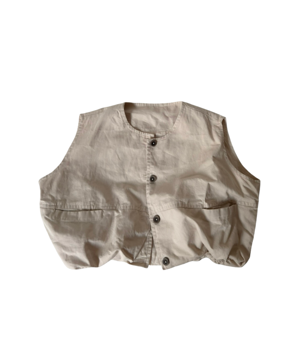 Soft puff bodywarmer beige