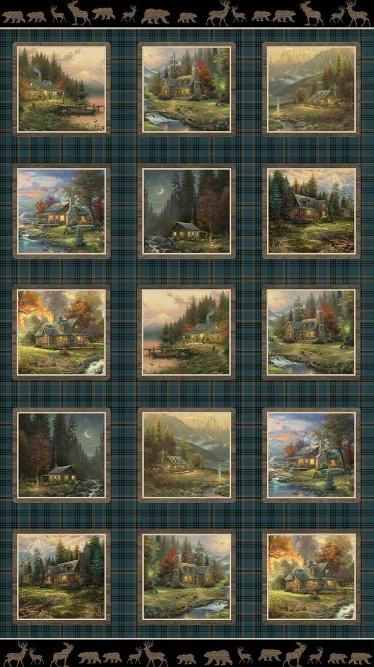 Cozy Cabins Quilt Panel 13025