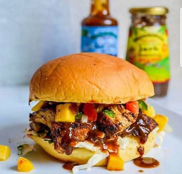 Jerk chicken sandwich