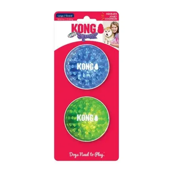 KONG Squeezz Geodz Large 2er Pack