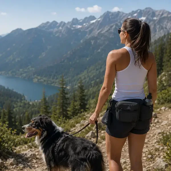 Gassibauchtasche Diona Schwarz mit Getränkehalter