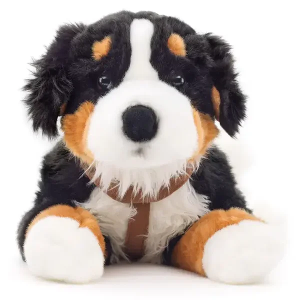 Berner Sennenhund,liegend (mit Geschirr)-Kuschel-/Plüschtier