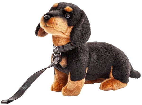 Dackel, sitzend (mit Leine) - 27 cm (Länge)