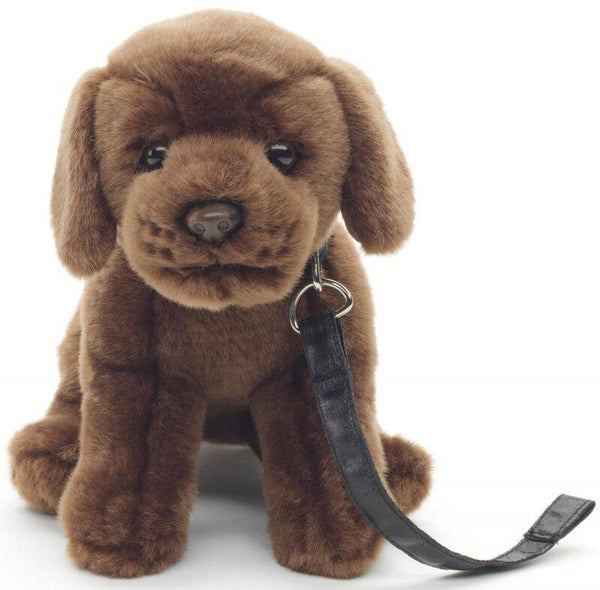 Labrador Welpe (braun), mit Leine - 23 cm (Höhe)
