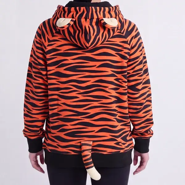 Halloween-Menschen-Hoodie - Tiger