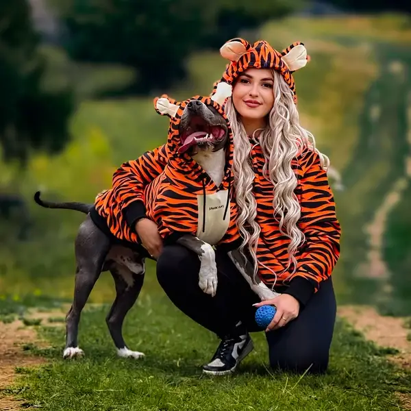 Halloween-Hunde-Hoodie – Tiger