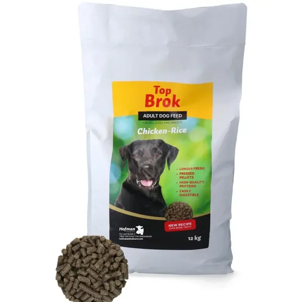 Topbrok Hund Gepresste Pellets Huhn & Reis 12 kg