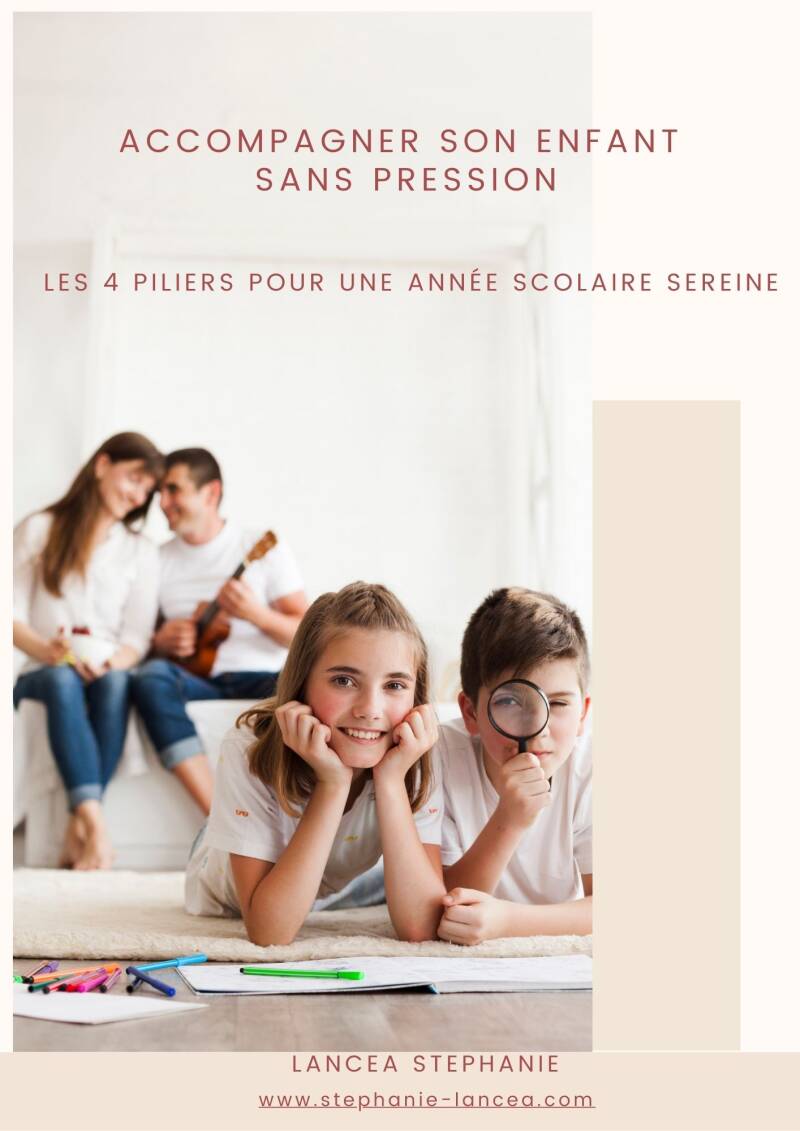 Couverture de l’ebook sur la psychopédagogie positive de Stéphanie Lancea, pour aider les enfants à retrouver confiance et plaisir d’apprendre