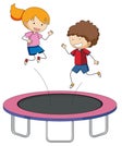 Icones enfants sur un trampoline qui illustre Utiliser le mouvement et la relaxation pour améliorer la concentration