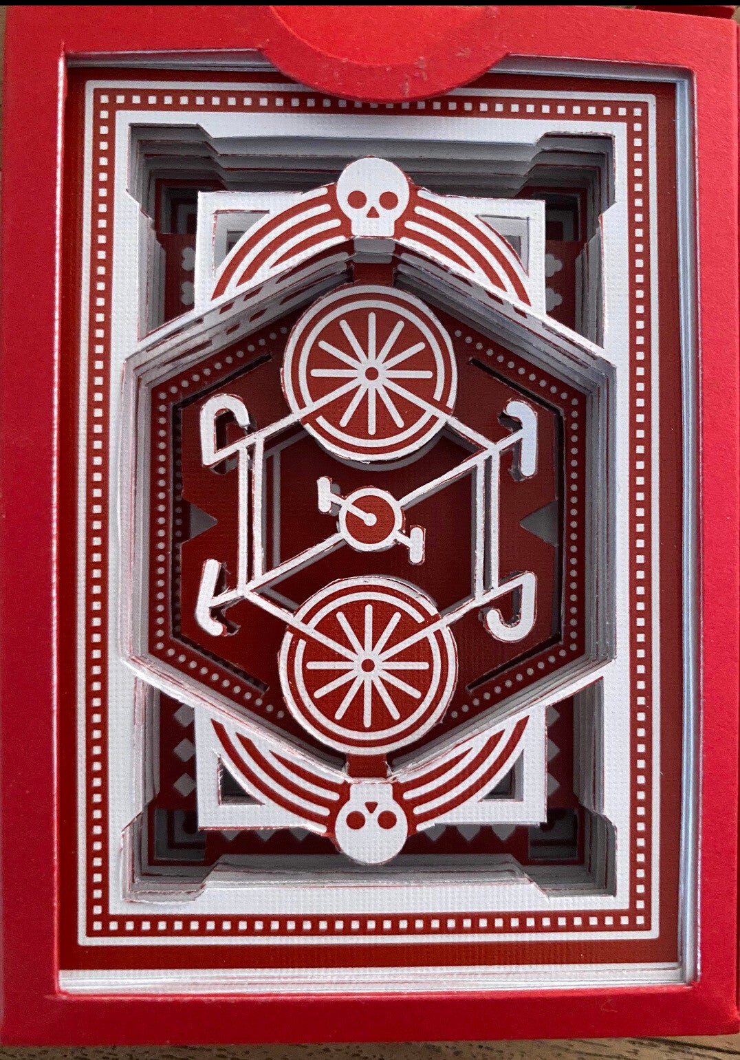 #010 Red Wheels Cut Deck