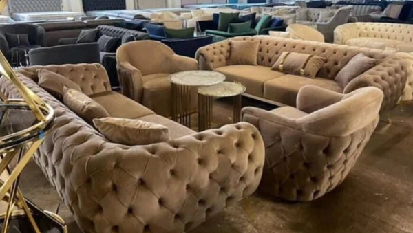 Luxus Sofa Sets  inklusive Tisch Elektrokamin