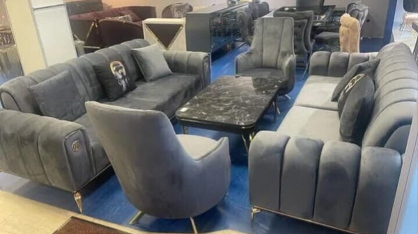 Luxus Sofa Sets  inklusive Tisch Elektrokamin