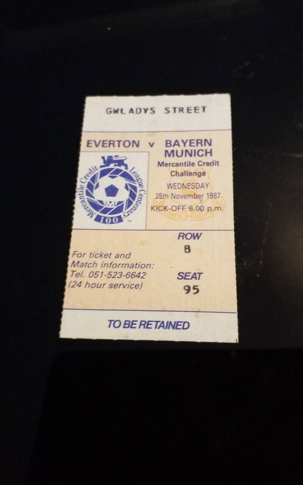 Everton v Bayern Munich 1987