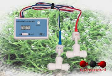 HM Digitale In-line Dual TDS Meter voor omgekeerde Osmose apparaten en RO/DI Filters.