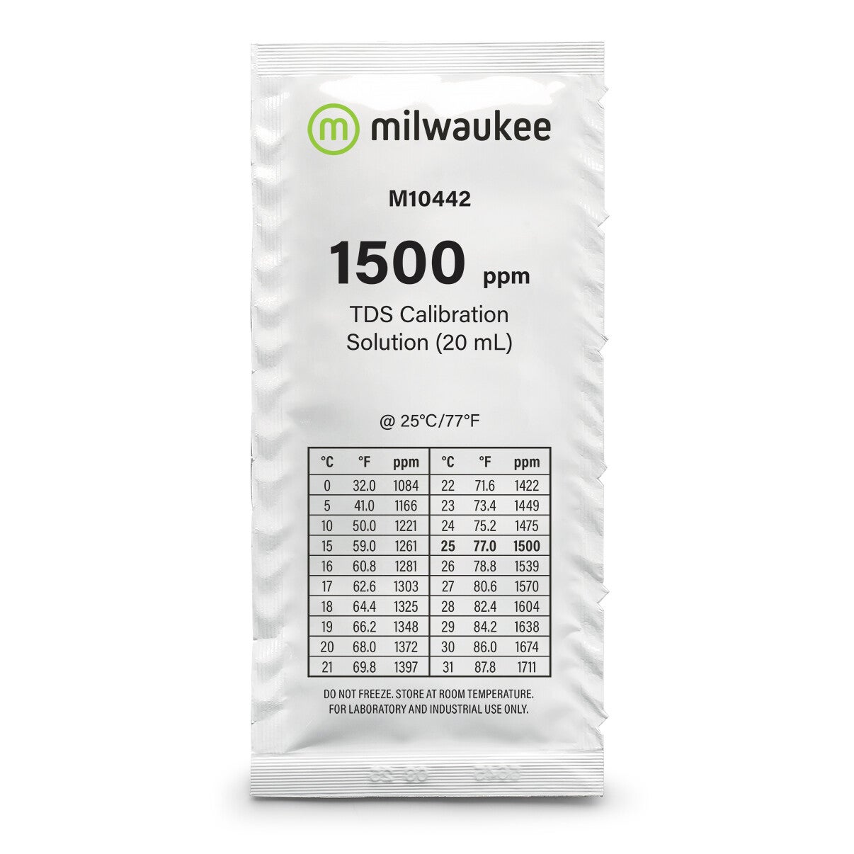 Milwaukee M10442 1500 ppm TDS IJkvloeistof Sachets (25x20ml)