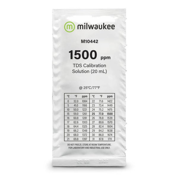 Milwaukee M10442 1500 ppm TDS IJkvloeistof Sachets (25x20ml)
