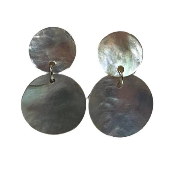 Abolone Shell Disc Earrings