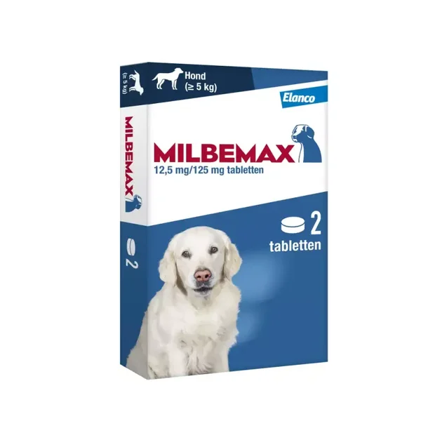 Milbemax Tabletten Hond Groot 5-75kg 2 tabl.