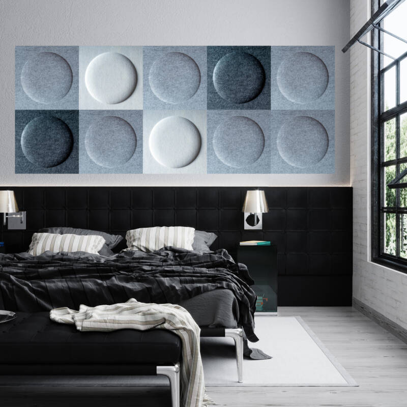 Vilten wandbekleding slaapkamer