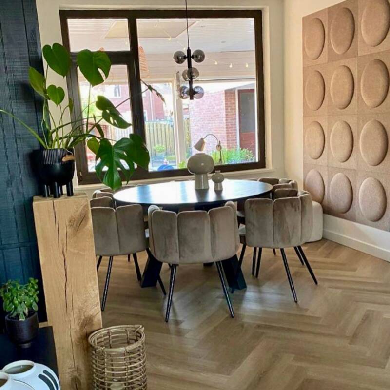 Akoestische wanddecoratie van PET-vilt woonkamer