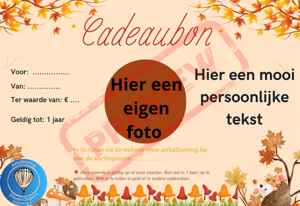 Cadeaubon prijs vanaf €25