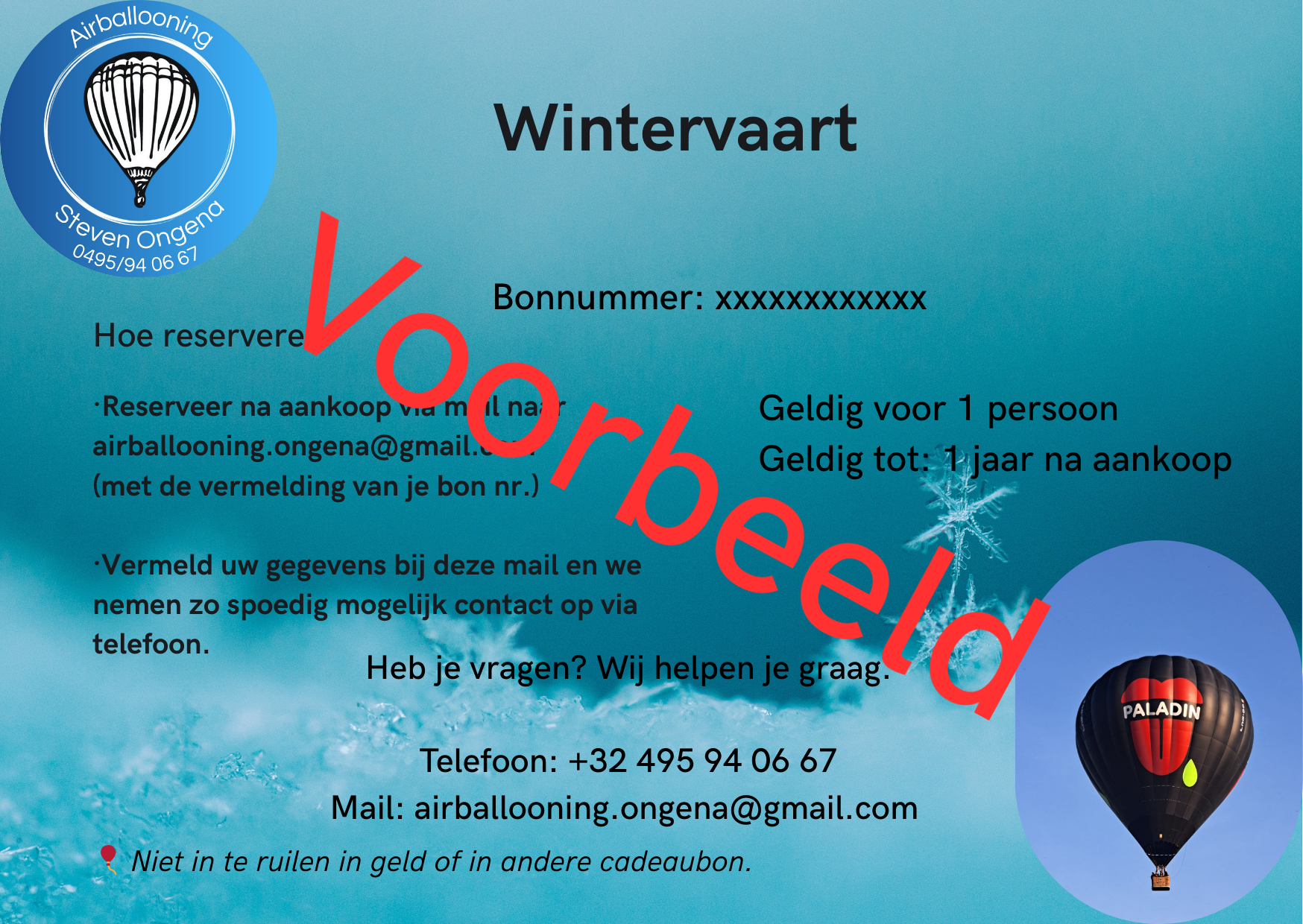 winter ballonvaart