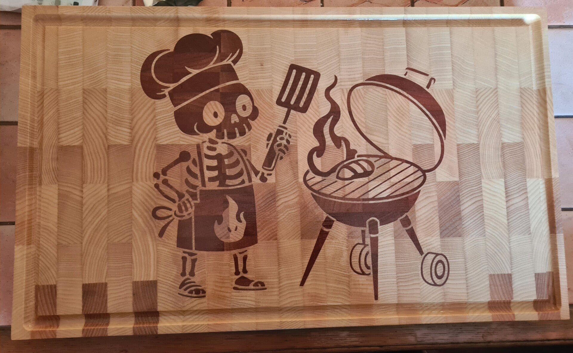 Planche à découper Squelette barbecue