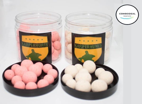 Combodeal - Fruituna Pop ups - 2x 65gr (12/16mm) Roze en wit