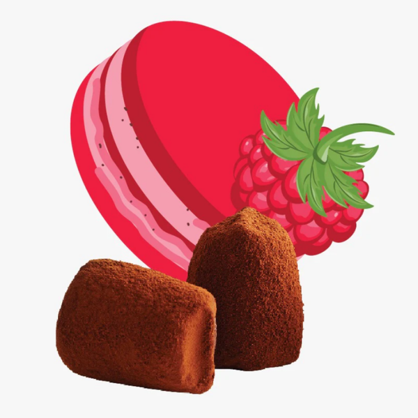 Chocolade truffels - Framboos macaron