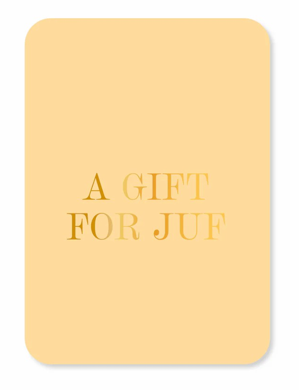 Kaart mini - A gift for juf