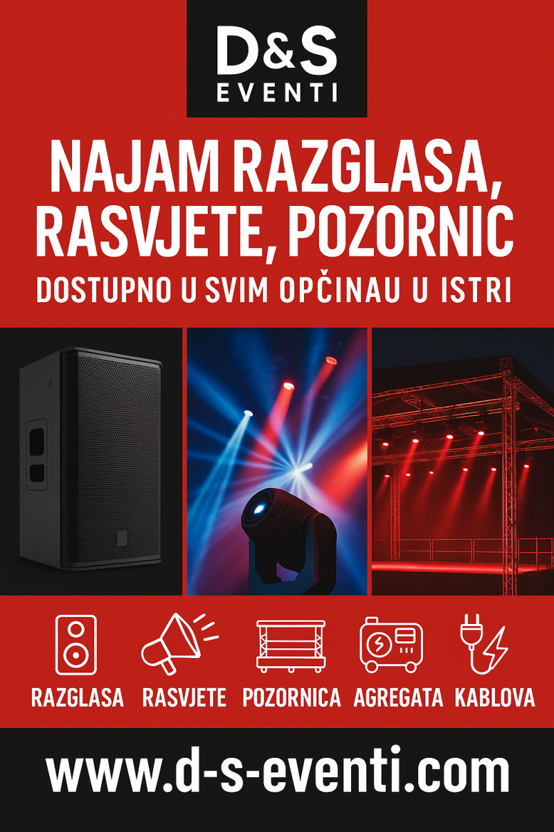 Najam ozvučenja istra  D&S EVENTI